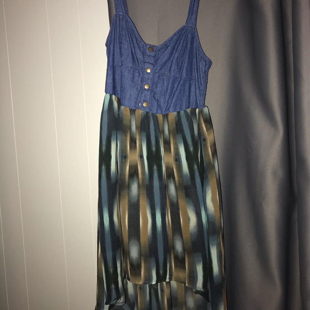 High low jean dress
